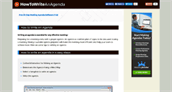 Desktop Screenshot of howtowriteanagenda.com