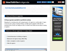 Tablet Screenshot of howtowriteanagenda.com